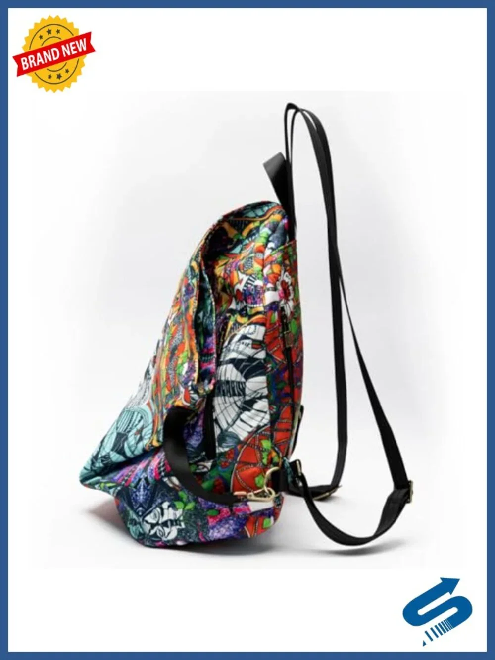 Boho Backpack Purse for Women Convertible Daypack Lightweight Fabric Laptop Bag